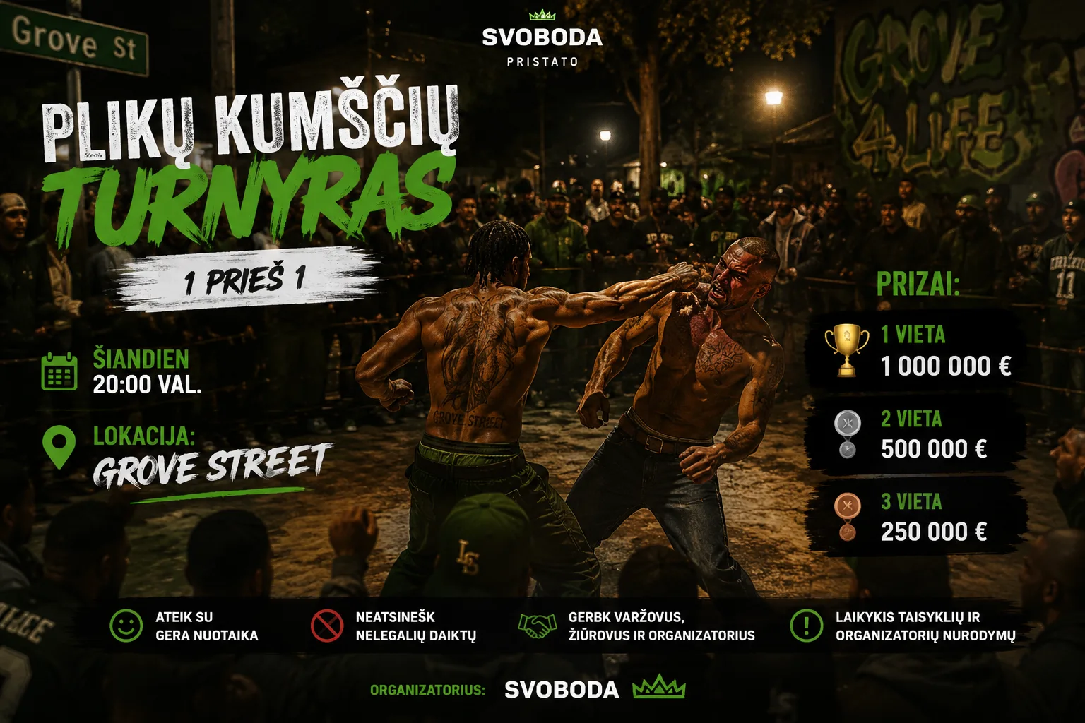 🥊 SVOBODA KVIEČIA Į PLIKŲ KUMŠČIŲ TURNYRĄ! 🥊